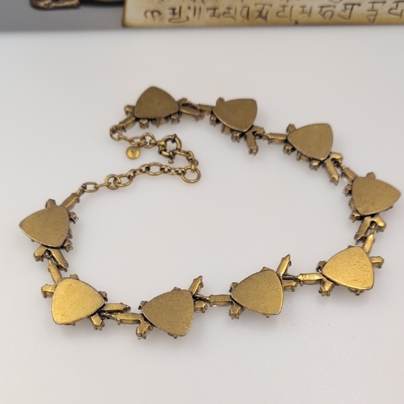 J. Crew Gold and Silver Floral Crystal Necklace - Picture 5 of 6